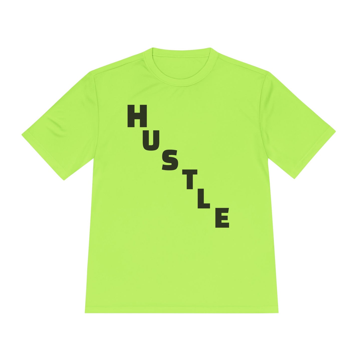 Hustle Unisex Moisture Wicking Tee, Workout Shirt, Athletic Wear, Gift for Fitness Enthusiasts, Motivational Tee, Casual Activewear