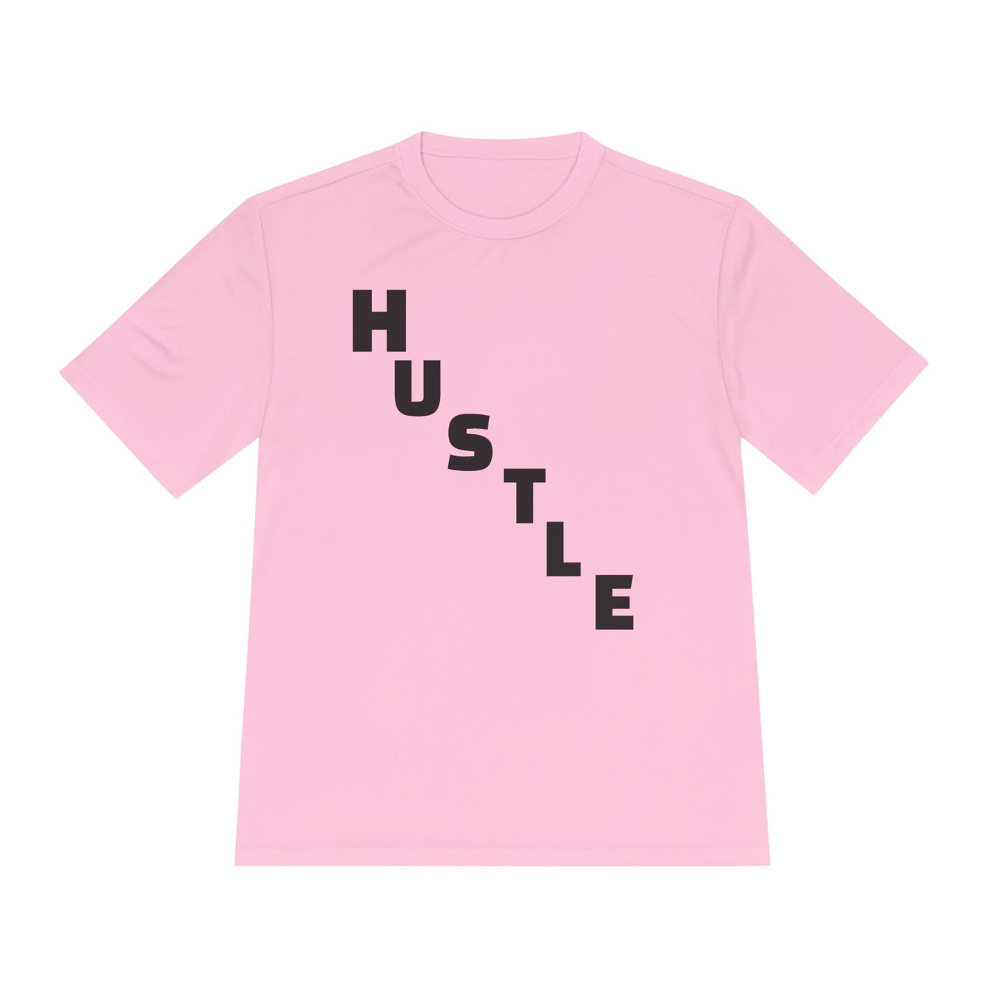 Hustle Unisex Moisture Wicking Tee, Workout Shirt, Athletic Wear, Gift for Fitness Enthusiasts, Motivational Tee, Casual Activewear