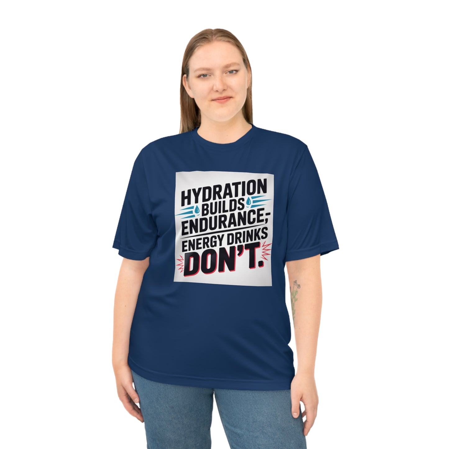 Hydration Tips Unisex Performance T-shirt, Workout Tee, Fitness Apparel, Activewear, Sports Shirt, Gym Outfit