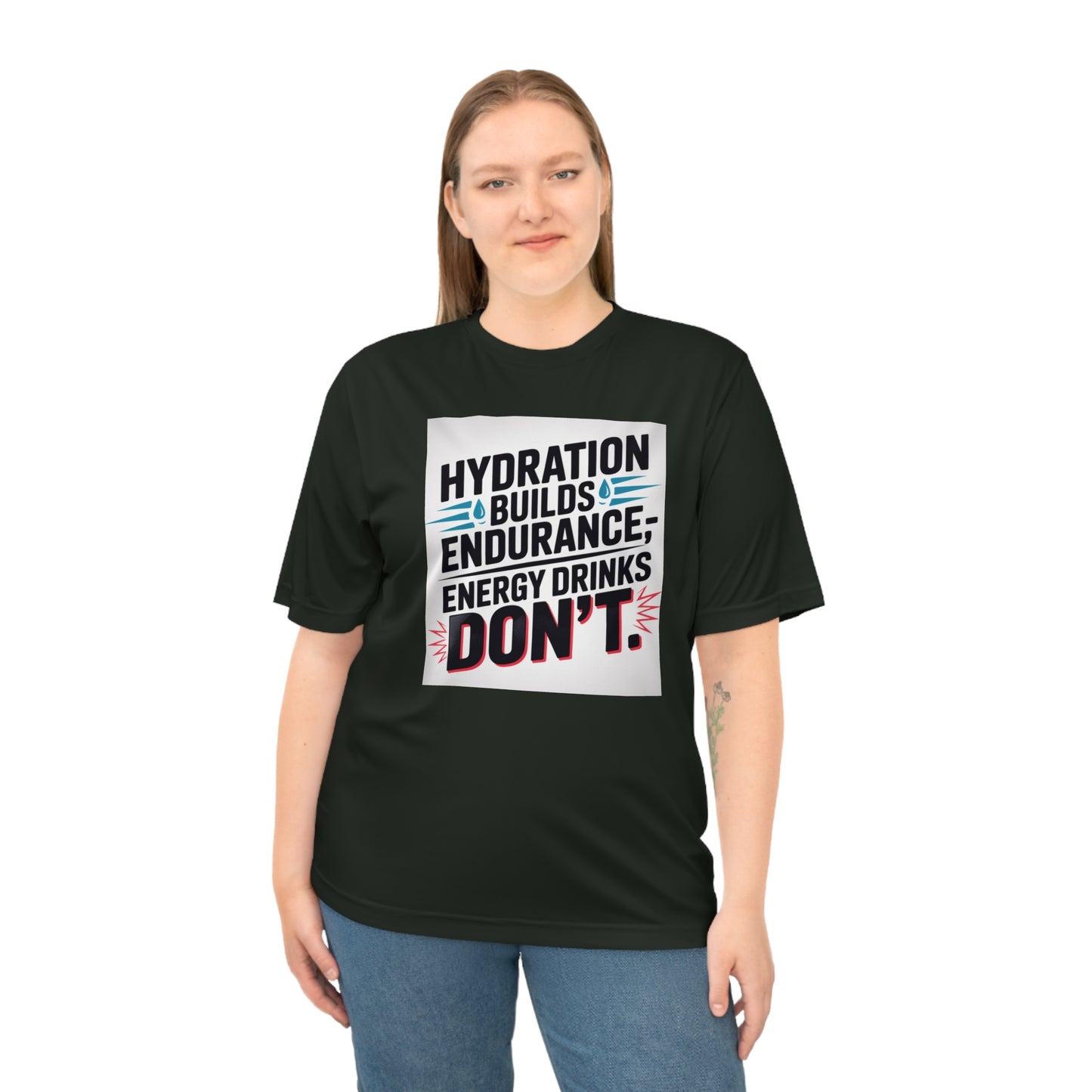Hydration Tips Unisex Performance T-shirt, Workout Tee, Fitness Apparel, Activewear, Sports Shirt, Gym Outfit