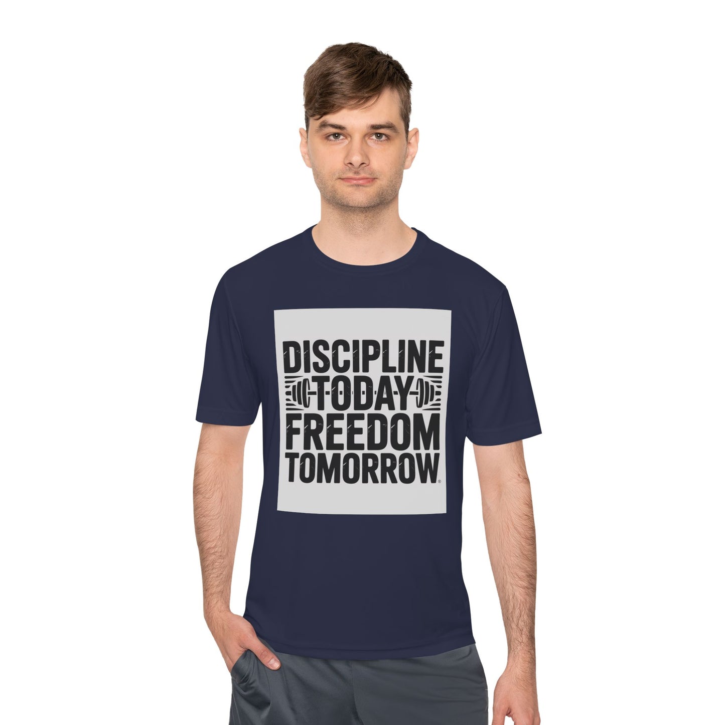 Discipline Today Freedom Tomorrow Motivational Workout Tee for Fitness Enthusiasts, Gym Wear, Inspiration Tee, Workout Top, Fitness Gift, Active Lifestyle Shirt