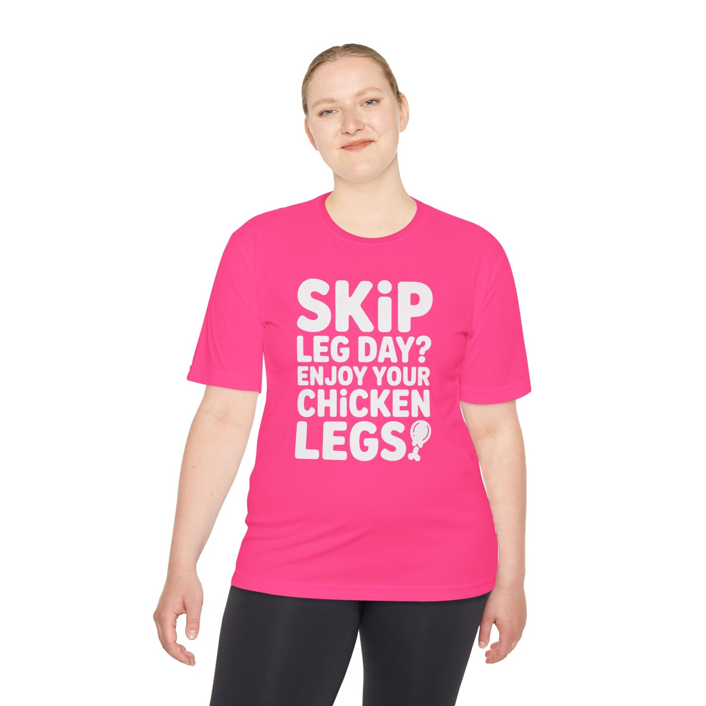 Skip Leg Day? Funny Unisex Tee, Workout Humor Shirt, Fitness Gift, Gym Apparel, Moisture Wicking T-Shirt for Fitness Lovers