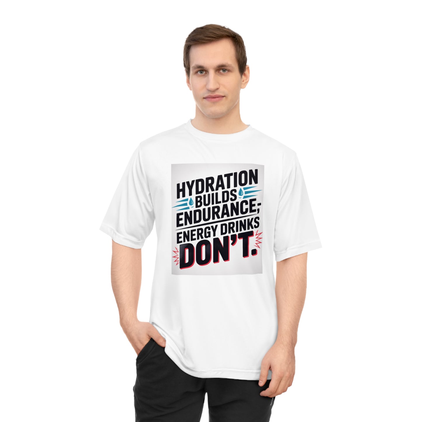 Hydration Tips Unisex Performance T-shirt, Workout Tee, Fitness Apparel, Activewear, Sports Shirt, Gym Outfit