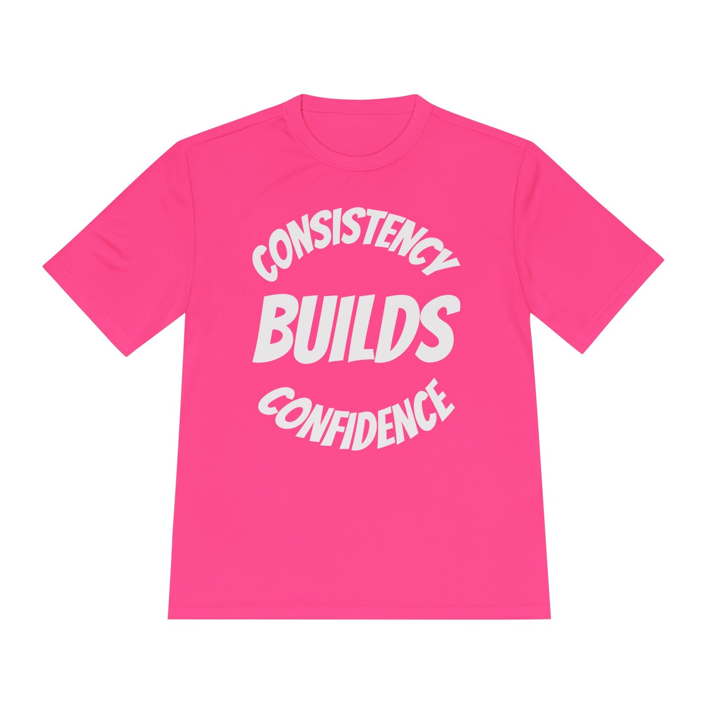 Confidence Build Moisture Wicking Tee, Consistency Builds Confidence | Athletic T-Shirt | Gym Wear | Fitness Apparel | Workout Gear | Motivational Shirt - HustleHealthShop