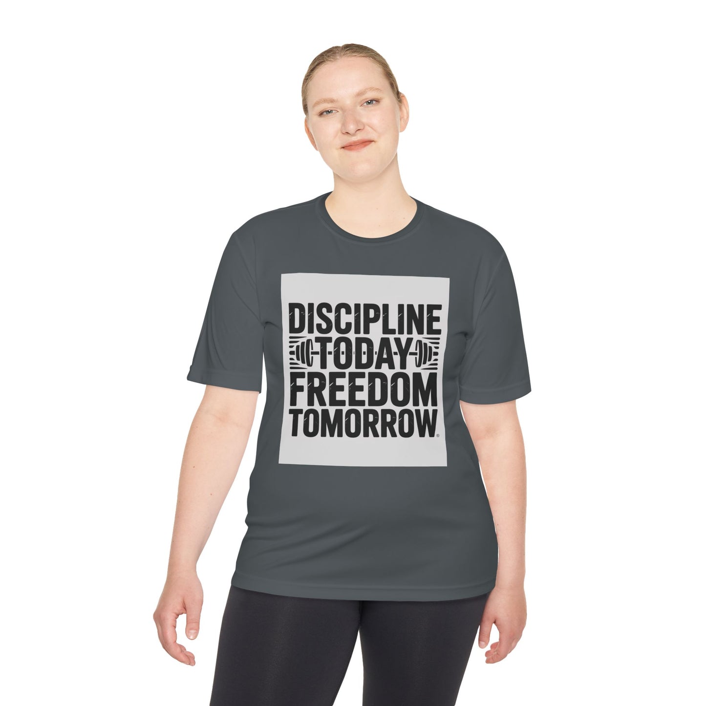 Discipline Today Freedom Tomorrow Motivational Workout Tee for Fitness Enthusiasts, Gym Wear, Inspiration Tee, Workout Top, Fitness Gift, Active Lifestyle Shirt