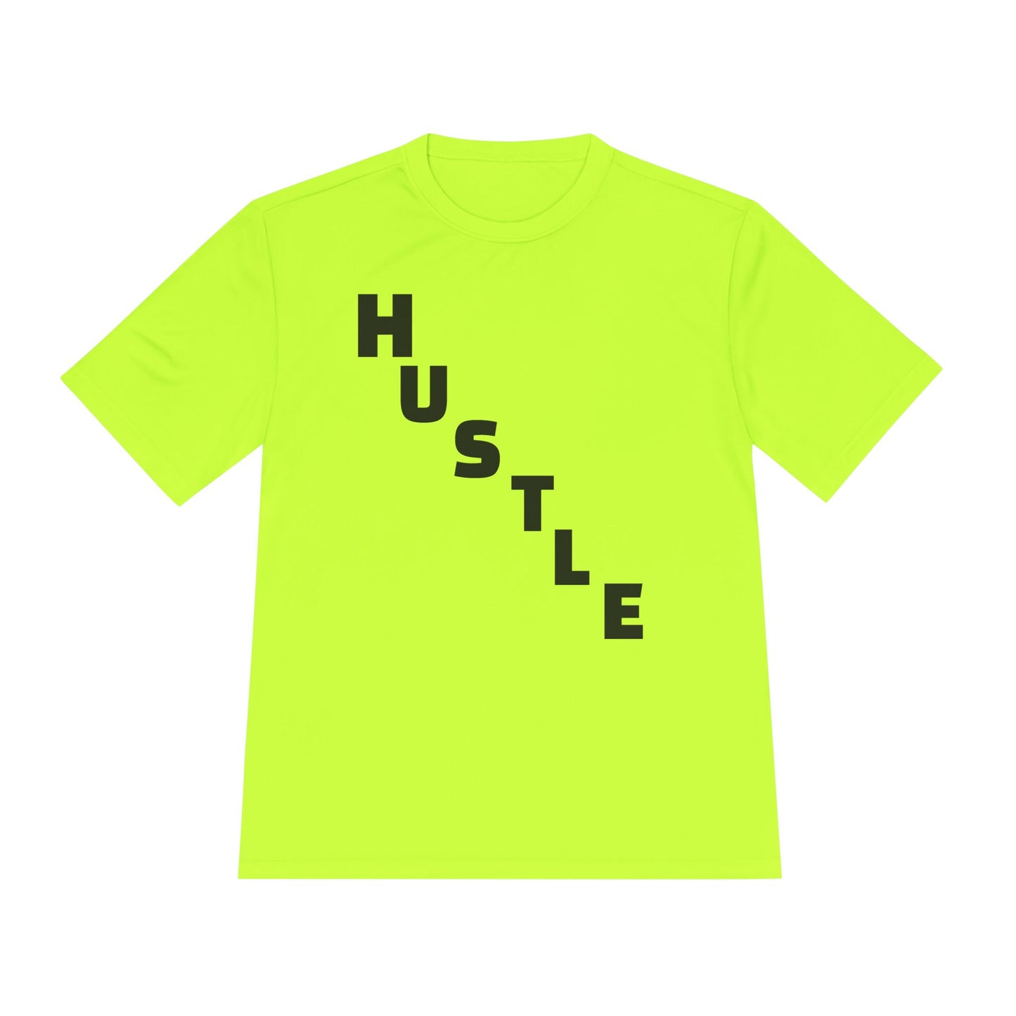 Hustle Unisex Moisture Wicking Tee, Workout Shirt, Athletic Wear, Gift for Fitness Enthusiasts, Motivational Tee, Casual Activewear
