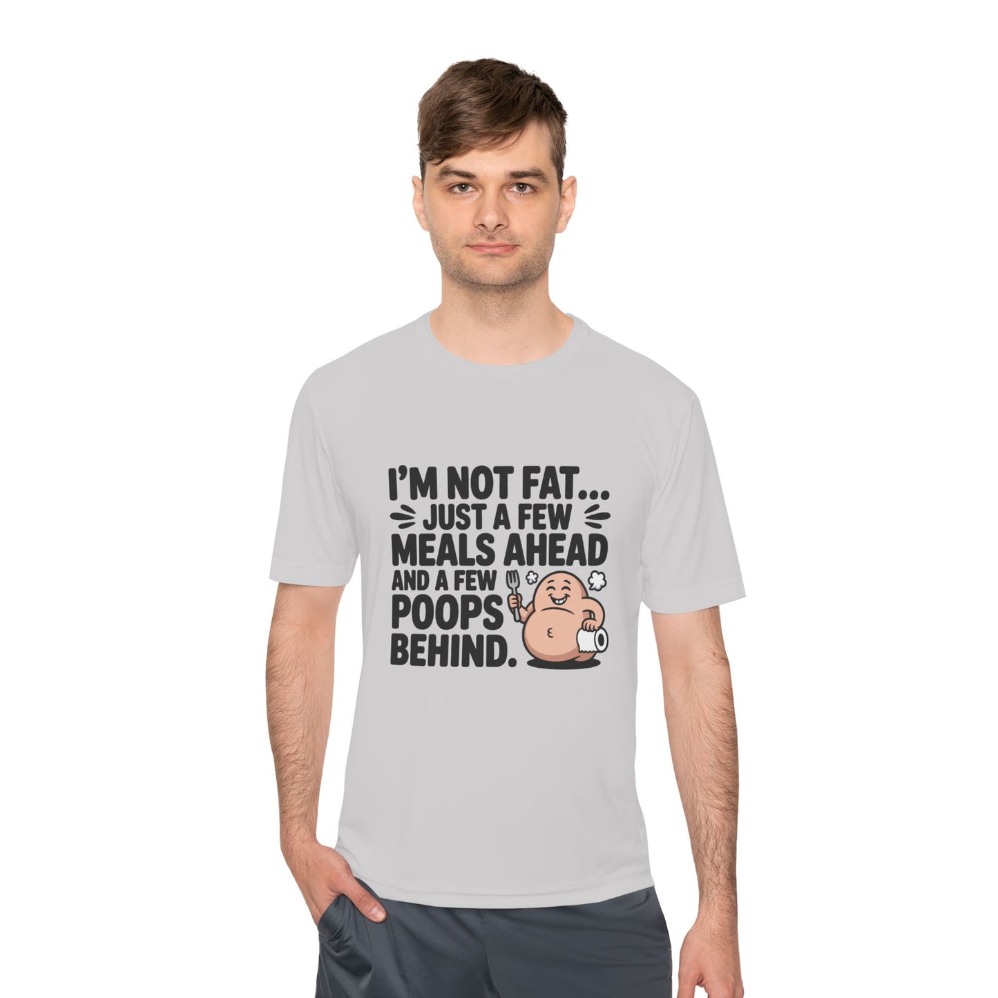 "I'M NOT FAT "Funny Moisture-Wicking Tee - Humor Shirt for Gym Goers, Gift for Fitness Lovers, Casual Wear, Workout Apparel, Comfy Activewear