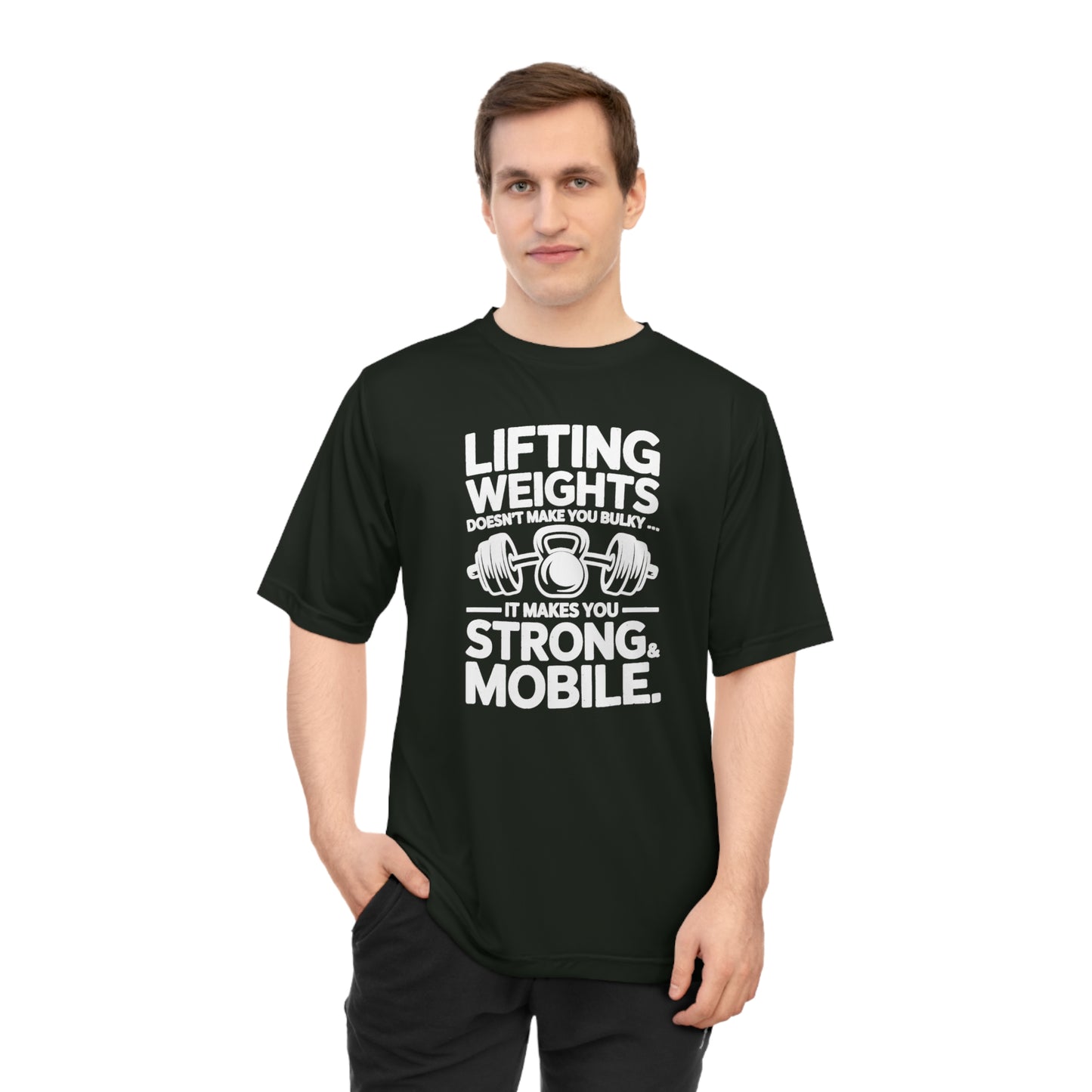 "LIFTING WEIGHTS "Unisex Performance Fitness T-shirt - Motivational Gym Wear, Workout Apparel, Gift for Gym Lovers, Lifting Tees, Active Lifestyle