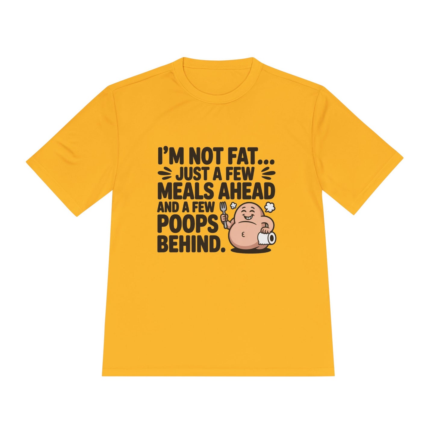 "I'M NOT FAT "Funny Moisture-Wicking Tee - Humor Shirt for Gym Goers, Gift for Fitness Lovers, Casual Wear, Workout Apparel, Comfy Activewear