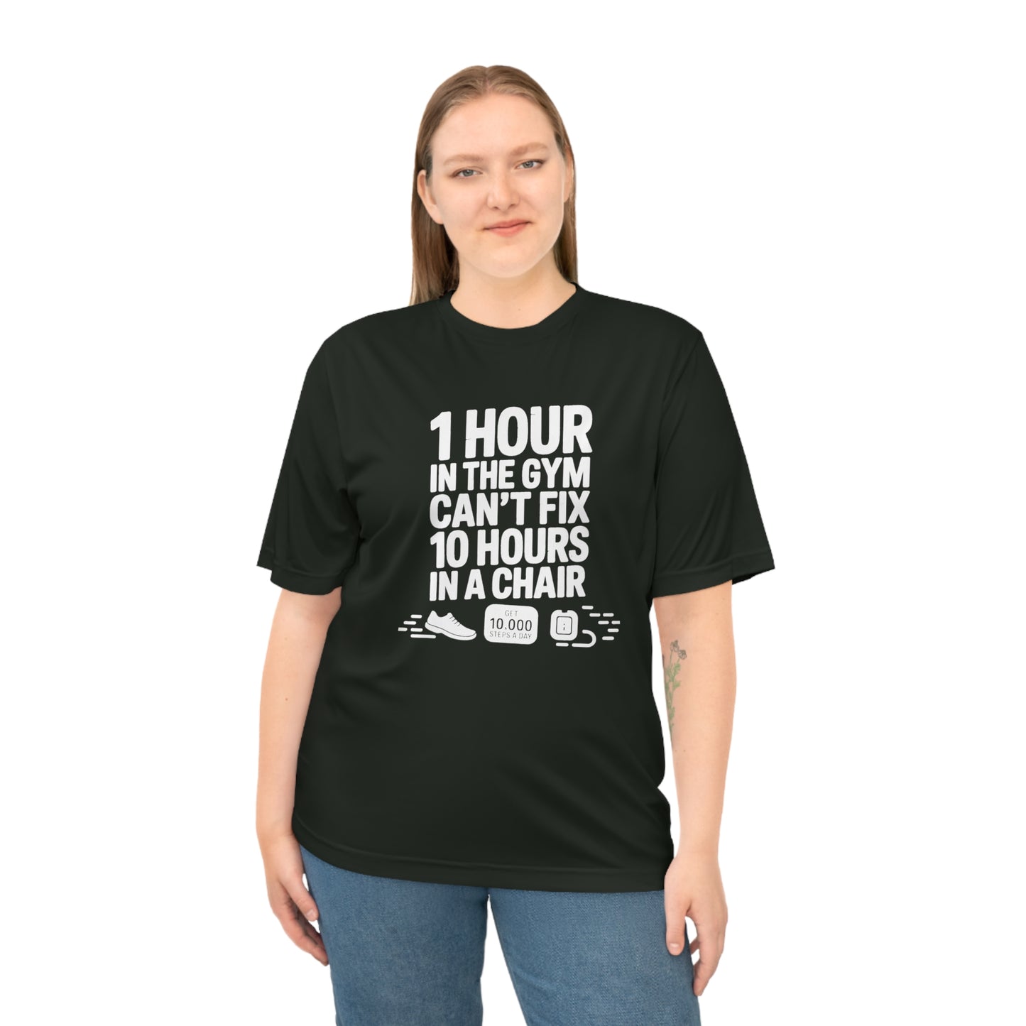 10,000 Steps Unisex Gym Motivation T-shirt - Fitness Gear, Workout Apparel, Exercise Tee, Casual Wear, Gift for Fitness Lovers - HustleHealthShop