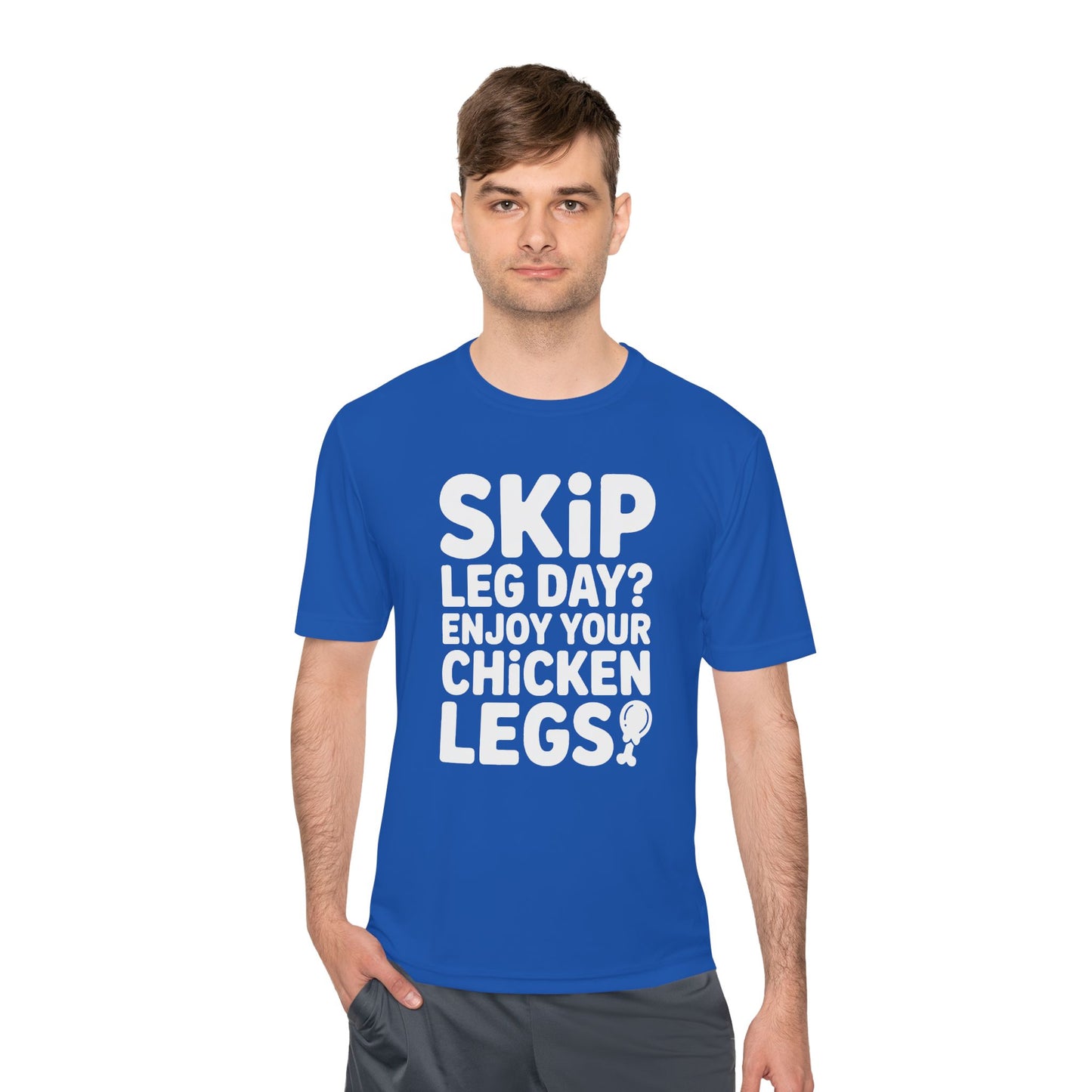 Skip Leg Day? Funny Unisex Tee, Workout Humor Shirt, Fitness Gift, Gym Apparel, Moisture Wicking T-Shirt for Fitness Lovers