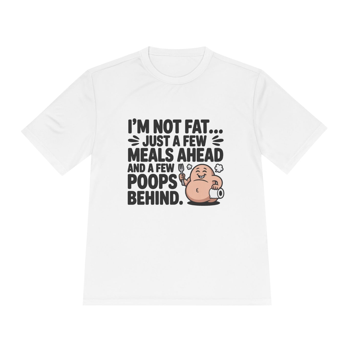 "I'M NOT FAT "Funny Moisture-Wicking Tee - Humor Shirt for Gym Goers, Gift for Fitness Lovers, Casual Wear, Workout Apparel, Comfy Activewear