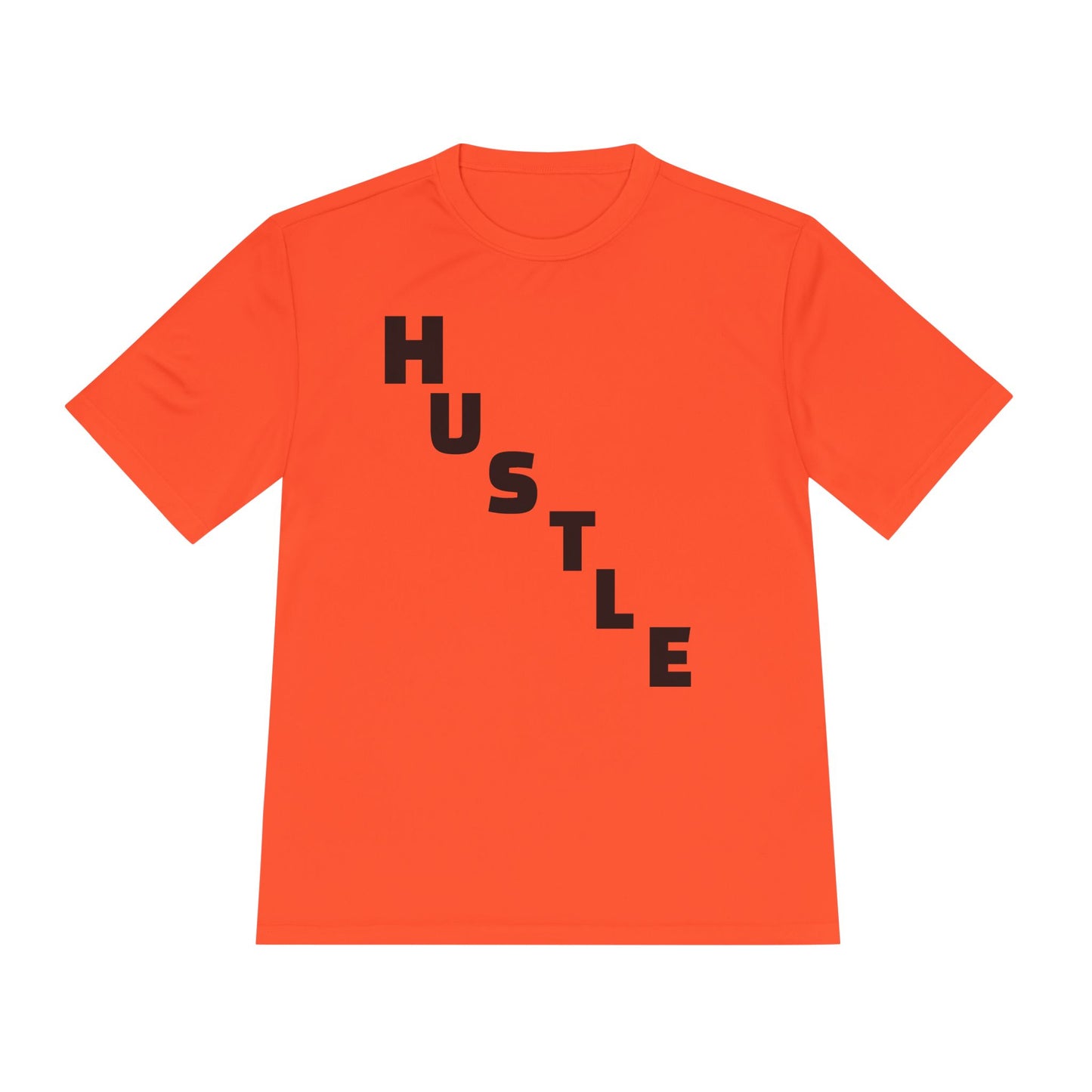 Hustle Unisex Moisture Wicking Tee, Workout Shirt, Athletic Wear, Gift for Fitness Enthusiasts, Motivational Tee, Casual Activewear