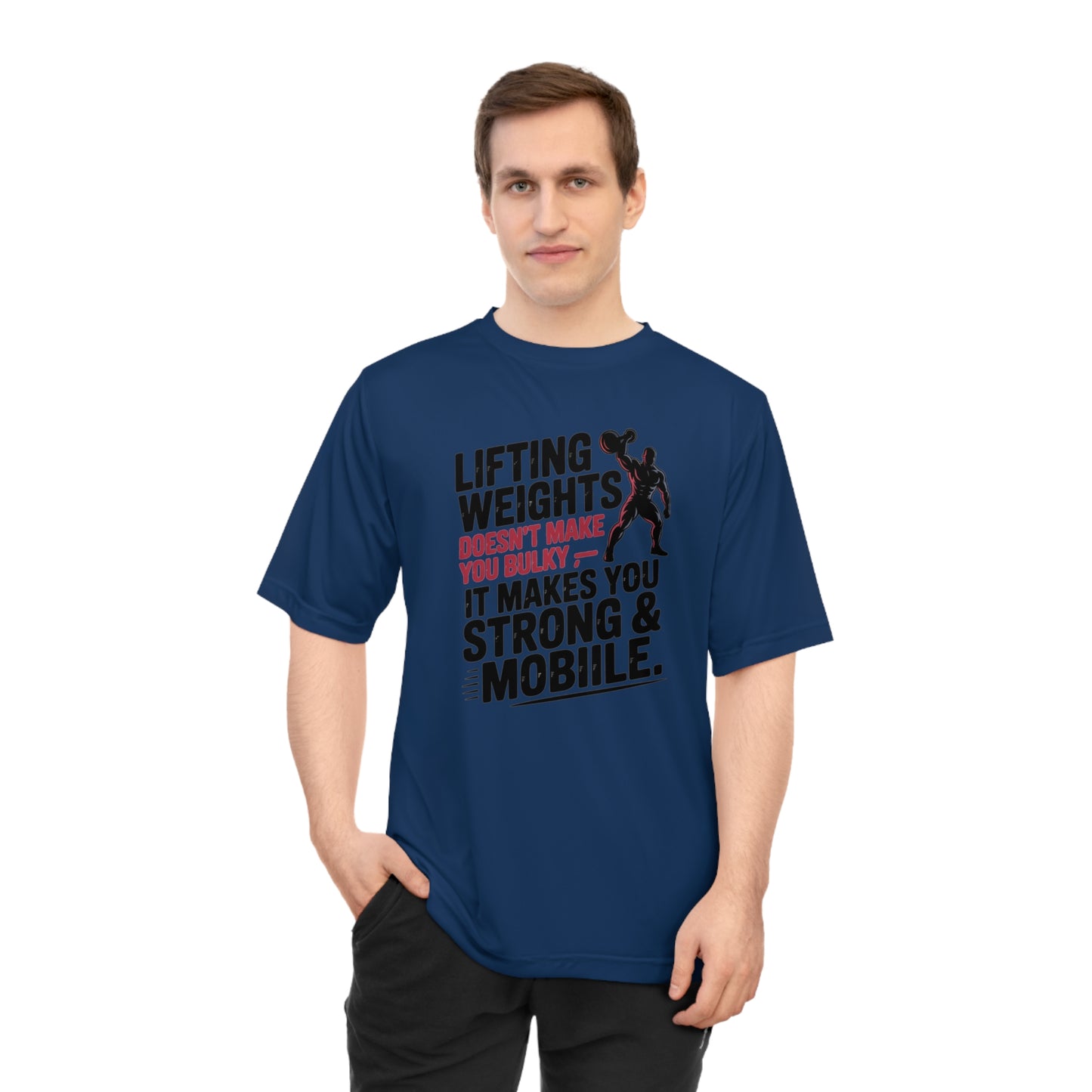 "Lifting Weights" Performance Workout T-Shirt | Gym Wear, Athleisure, Fitness Gift, Active Lifestyle, Exercise Apparel