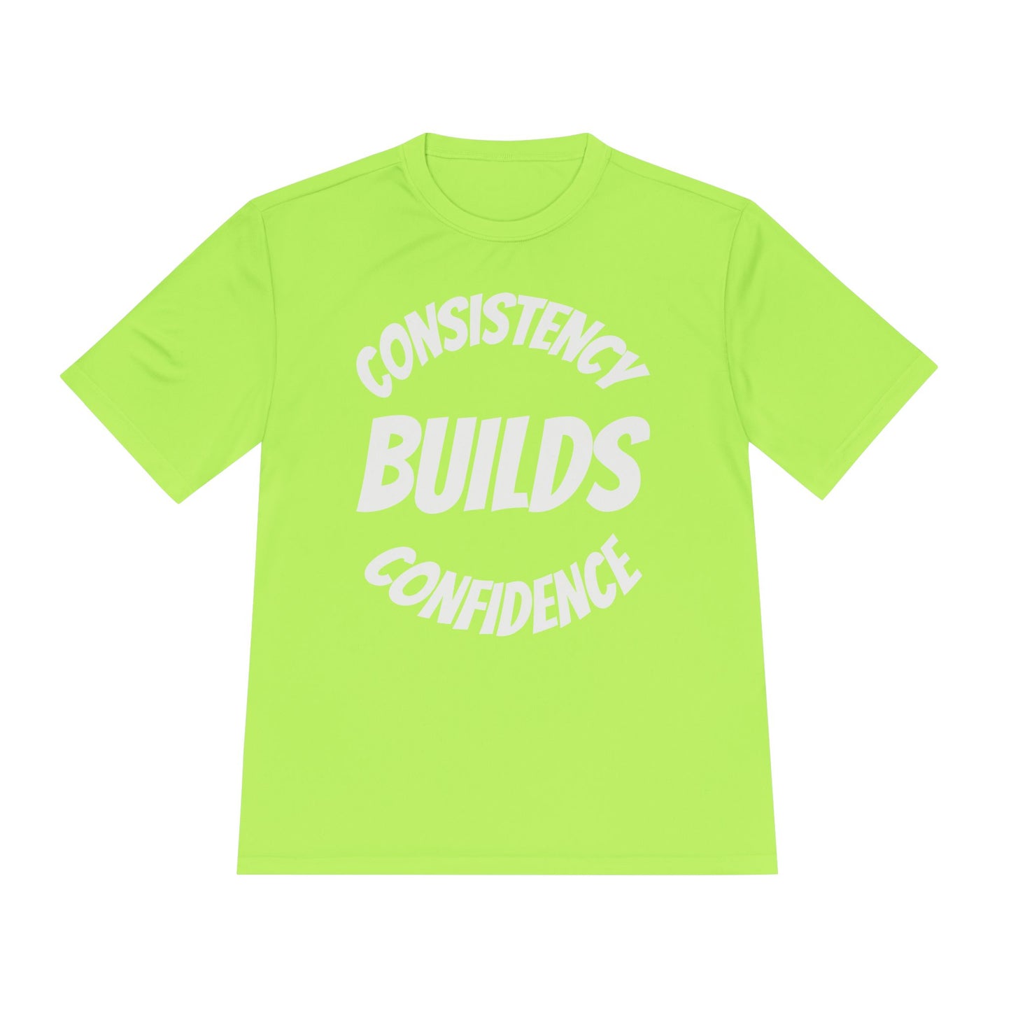 Confidence Build Moisture Wicking Tee, Consistency Builds Confidence | Athletic T-Shirt | Gym Wear | Fitness Apparel | Workout Gear | Motivational Shirt - HustleHealthShop