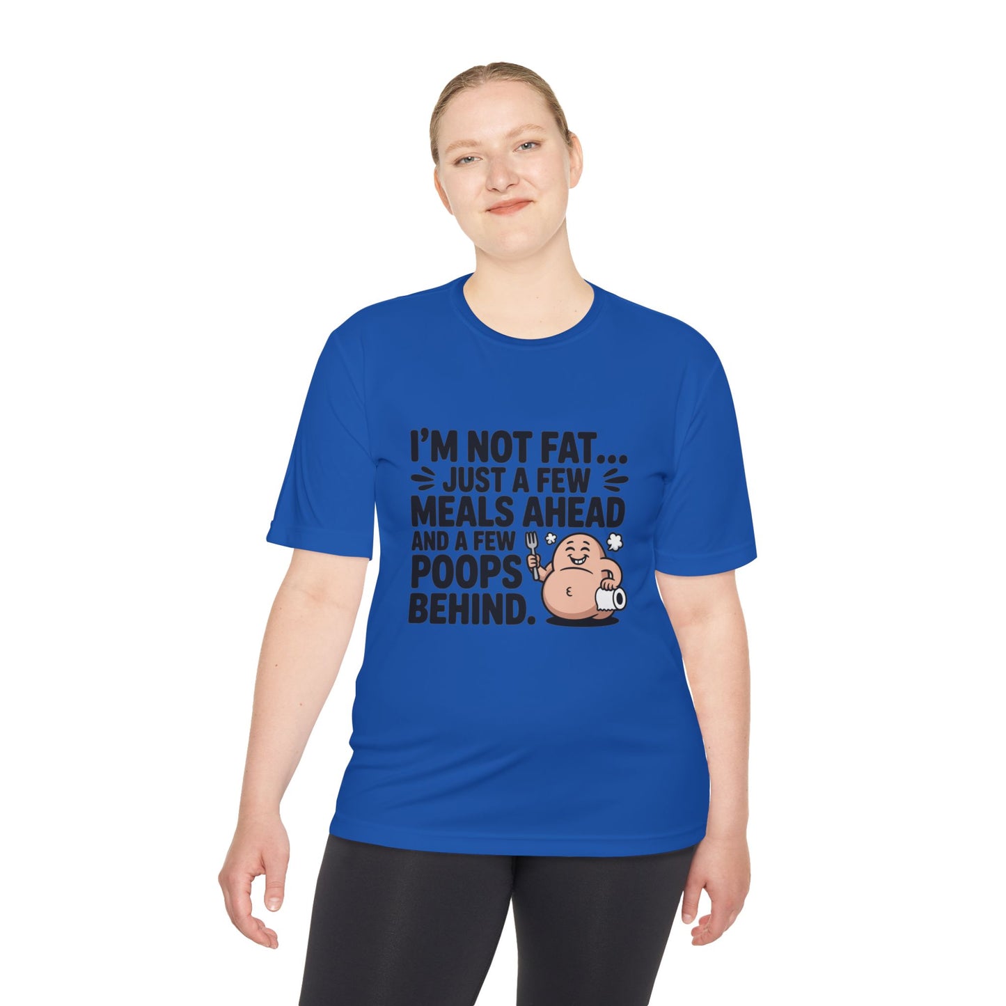 "I'M NOT FAT "Funny Moisture-Wicking Tee - Humor Shirt for Gym Goers, Gift for Fitness Lovers, Casual Wear, Workout Apparel, Comfy Activewear