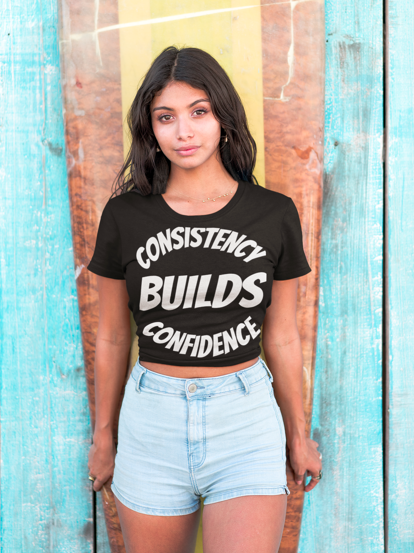 Confidence Build Moisture Wicking Tee, Consistency Builds Confidence | Athletic T-Shirt | Gym Wear | Fitness Apparel | Workout Gear | Motivational Shirt - HustleHealthShop