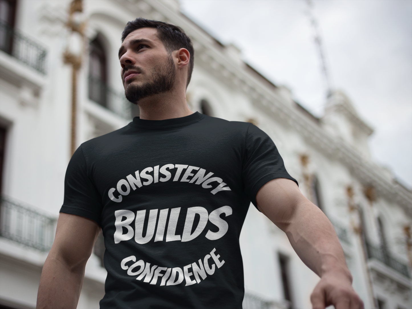 Confidence Build Moisture Wicking Tee, Consistency Builds Confidence | Athletic T-Shirt | Gym Wear | Fitness Apparel | Workout Gear | Motivational Shirt - HustleHealthShop