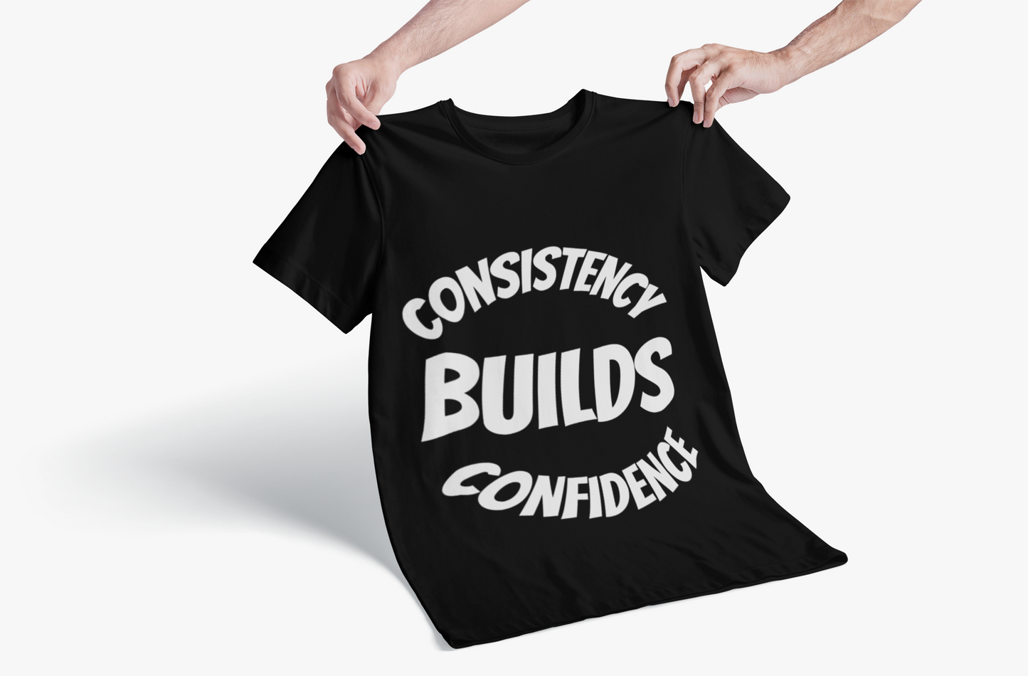 Confidence Build Moisture Wicking Tee, Consistency Builds Confidence | Athletic T-Shirt | Gym Wear | Fitness Apparel | Workout Gear | Motivational Shirt - HustleHealthShop