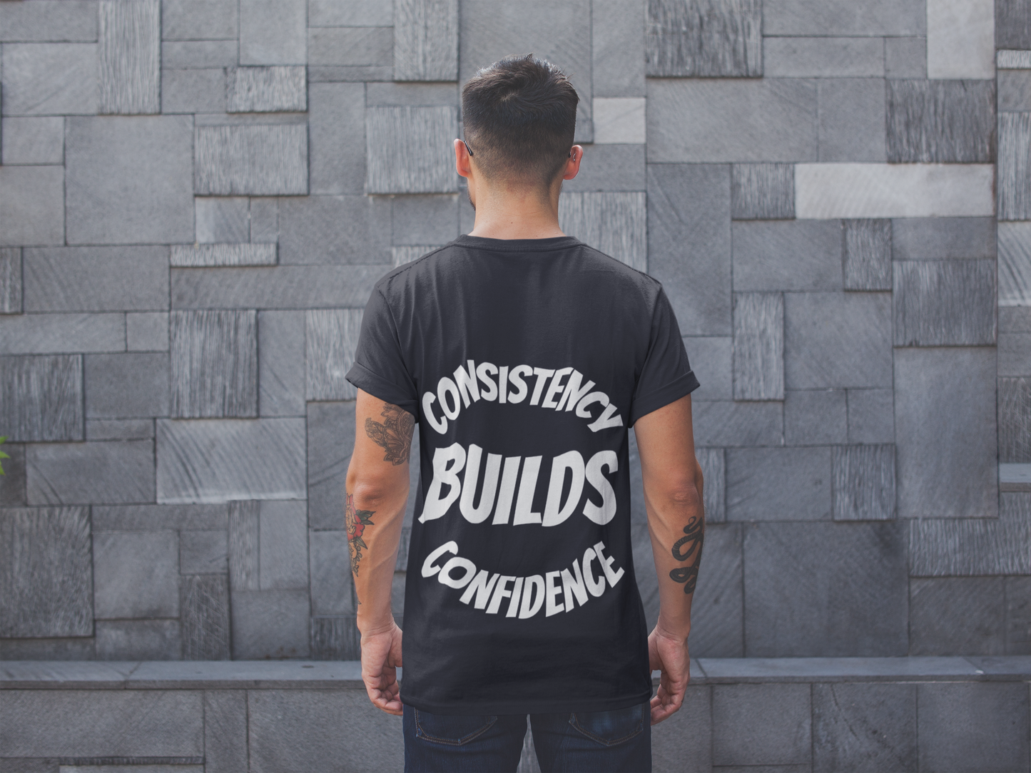 Confidence Build Moisture Wicking Tee, Consistency Builds Confidence | Athletic T-Shirt | Gym Wear | Fitness Apparel | Workout Gear | Motivational Shirt - HustleHealthShop