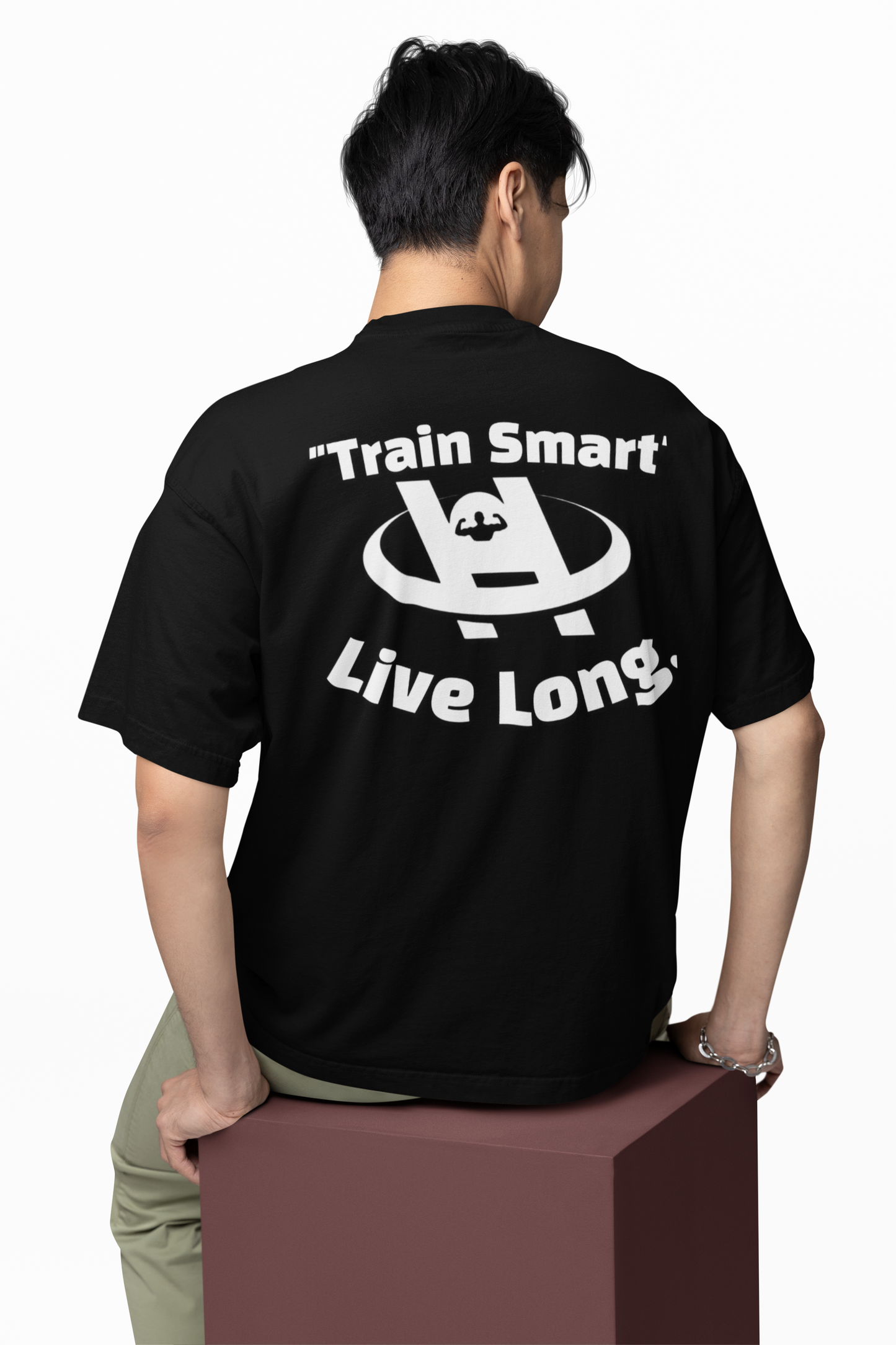 Unisex Moisture Wicking Fitness Tee - TRAIN SMART , LIVE LONG. Stay Cool, Exercise Shirt, Gym Apparel, Workout Top, Activewear - HustleHealthShop