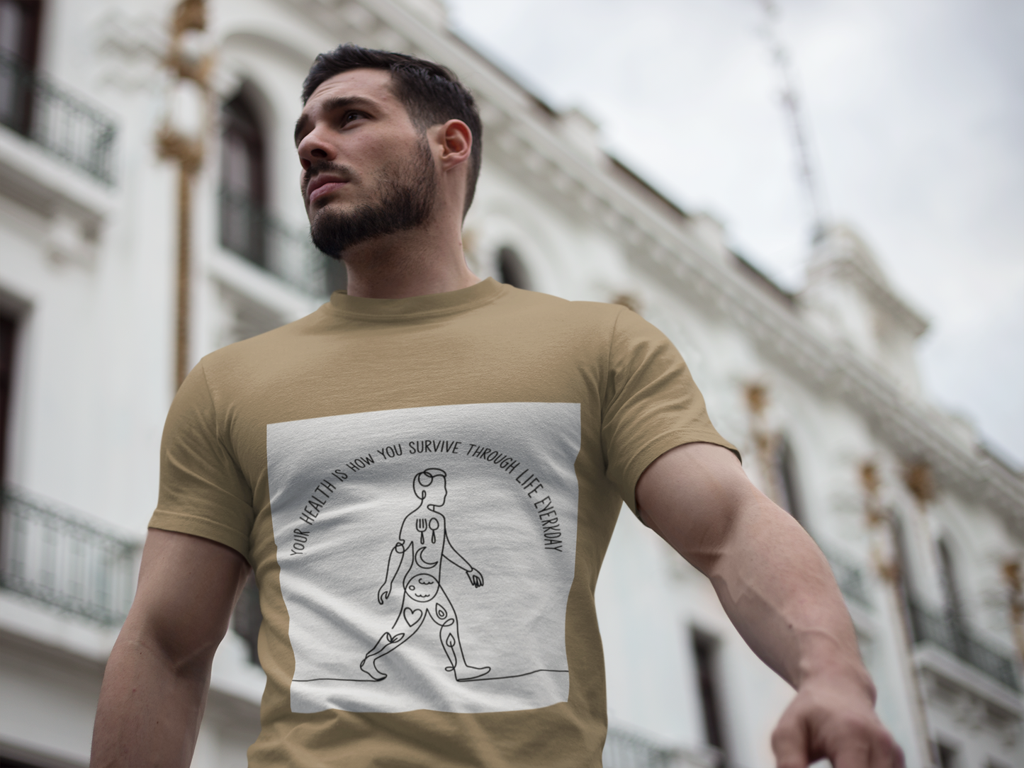 Moisture Wicking Tee - Your Health Is How you Survive - Motivational Health Quote Shirt for Wellness Enthusiasts - HustleHealthShop