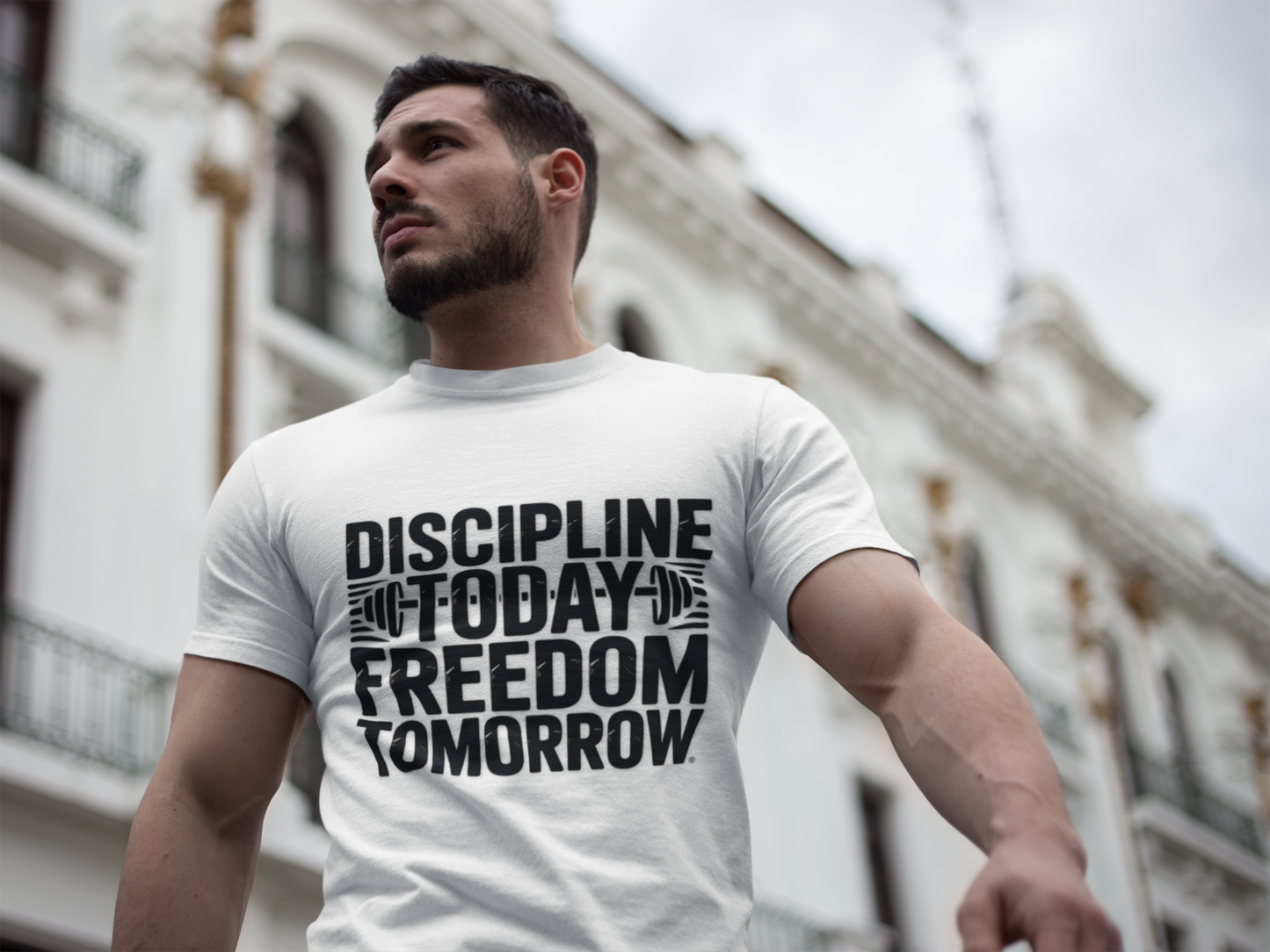 Unisex Fitness Motivation Tee , Discipline Today Freedom Tomorrow | Gym Shirt, Workout Gear, Inspirational Tee, Activewear Gift, Sports Apparel