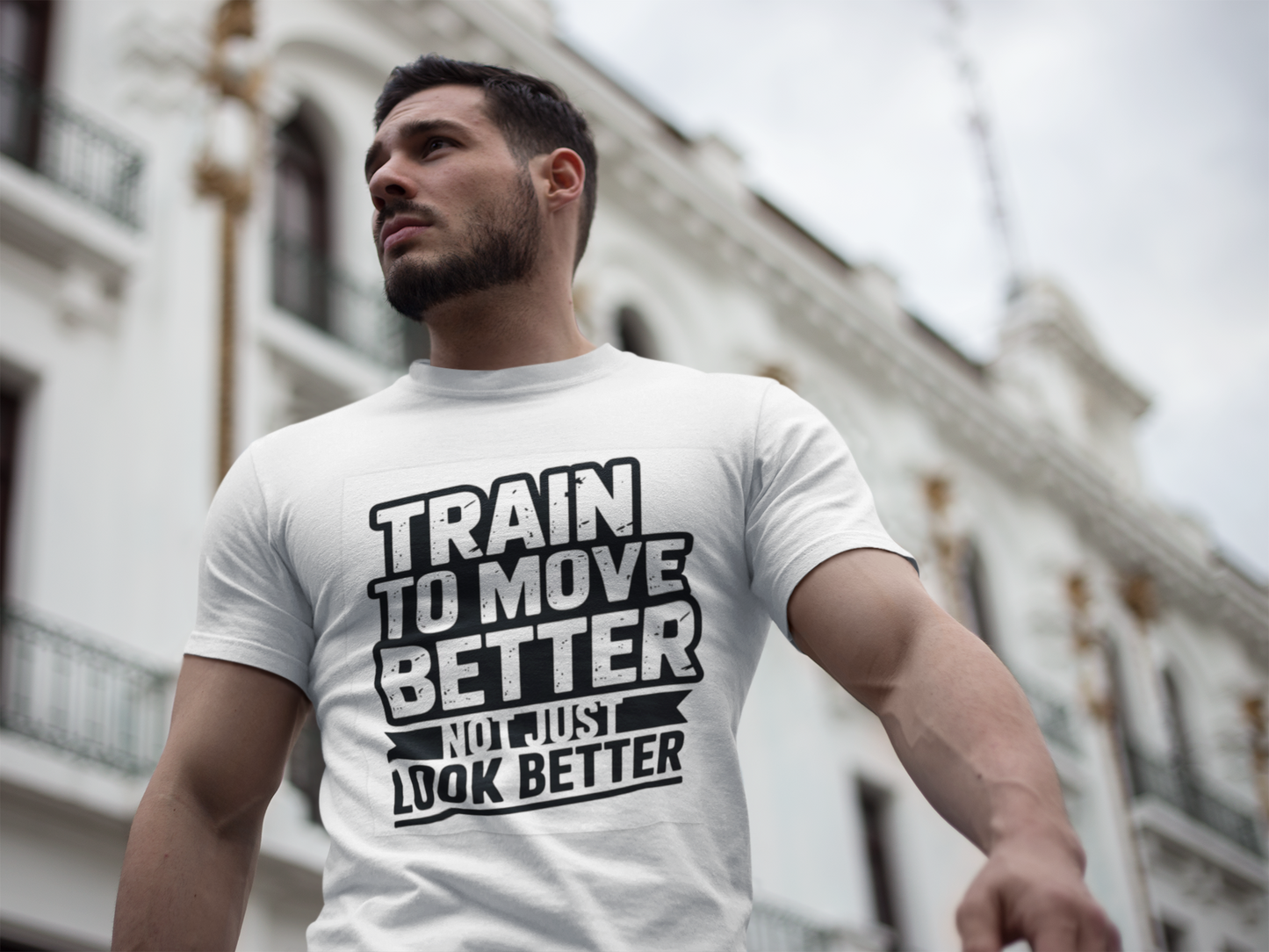 Train to Move Better Unisex Moisture Wicking Tee, Workout Shirt, Fitness Apparel, Gym Wardrobe, Motivational T-Shirt, Activewear