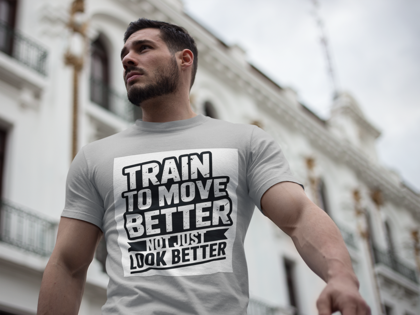 Train to Move Better Unisex Moisture Wicking Tee, Workout Shirt, Fitness Apparel, Gym Wardrobe, Motivational T-Shirt, Activewear