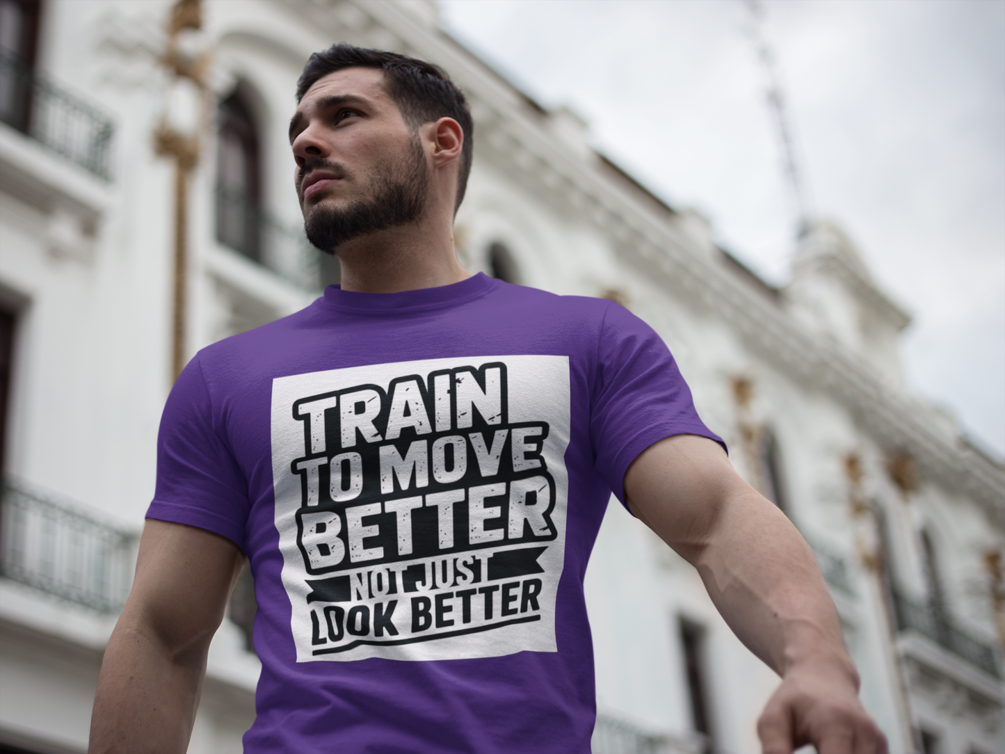 Train to Move Better Unisex Moisture Wicking Tee, Workout Shirt, Fitness Apparel, Gym Wardrobe, Motivational T-Shirt, Activewear