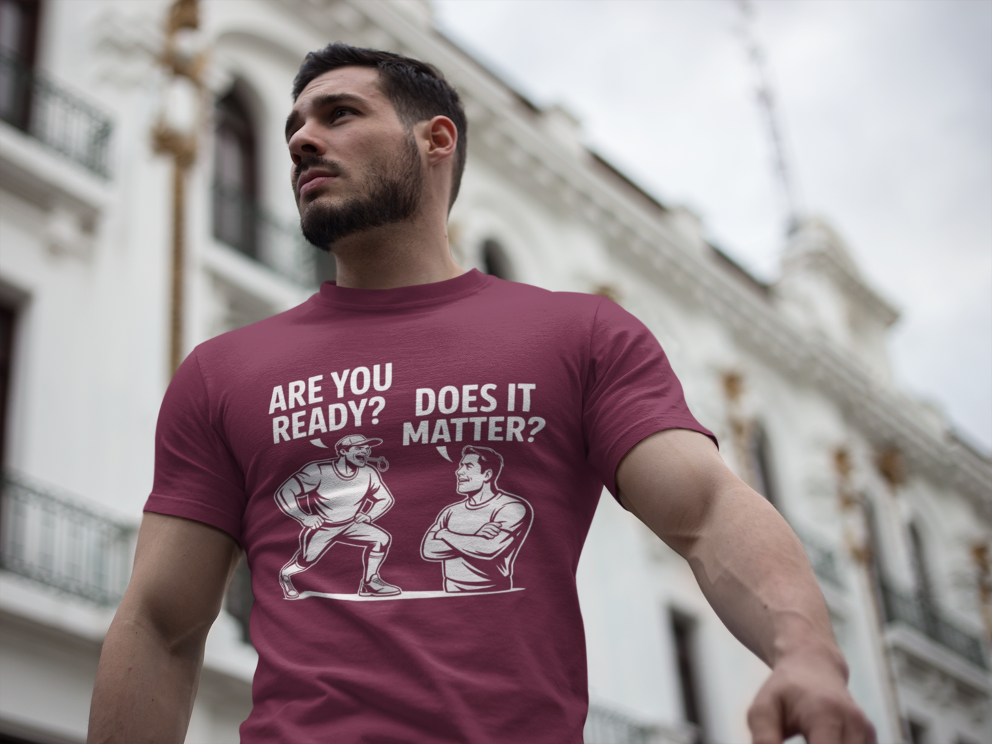 Ready? Does It Matter? Unisex Moisture Wicking Tee, Gym Shirt, Workout Top, Fitness Tee, Motivational Clothing, Casual Wear, Activewear