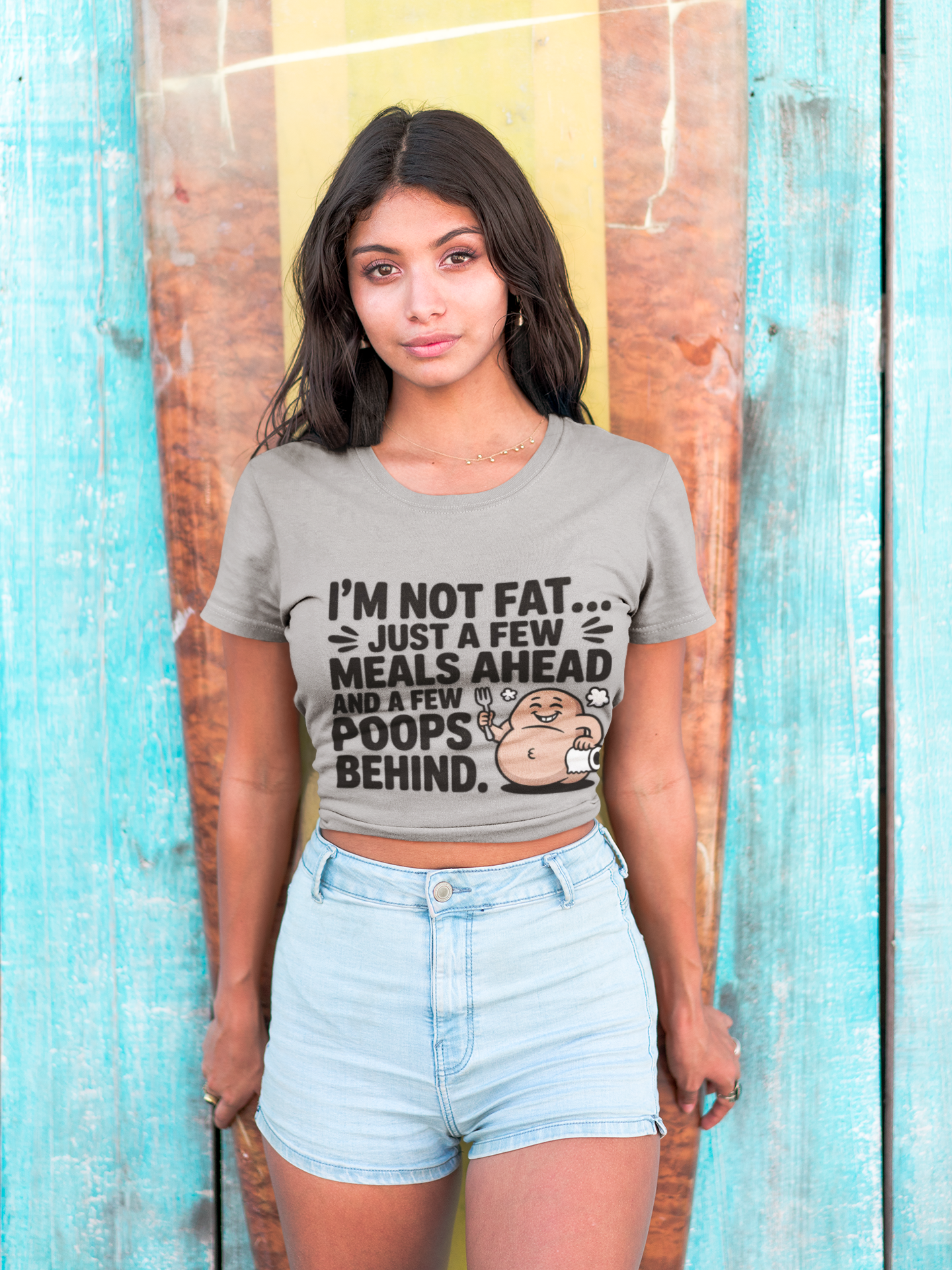 "I'M NOT FAT "Funny Moisture-Wicking Tee - Humor Shirt for Gym Goers, Gift for Fitness Lovers, Casual Wear, Workout Apparel, Comfy Activewear