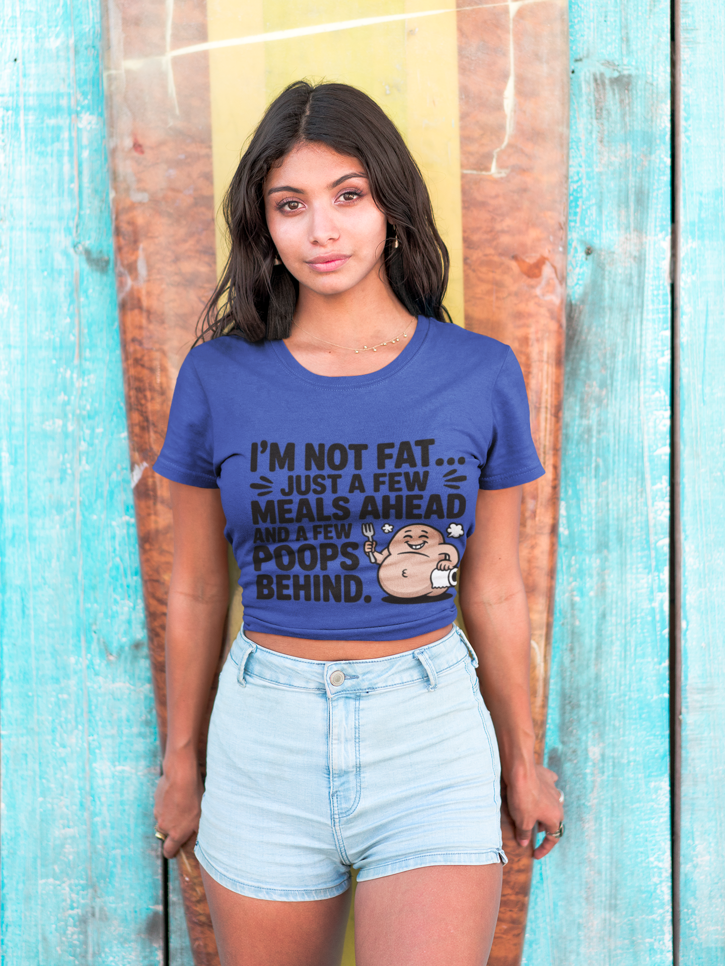 "I'M NOT FAT "Funny Moisture-Wicking Tee - Humor Shirt for Gym Goers, Gift for Fitness Lovers, Casual Wear, Workout Apparel, Comfy Activewear