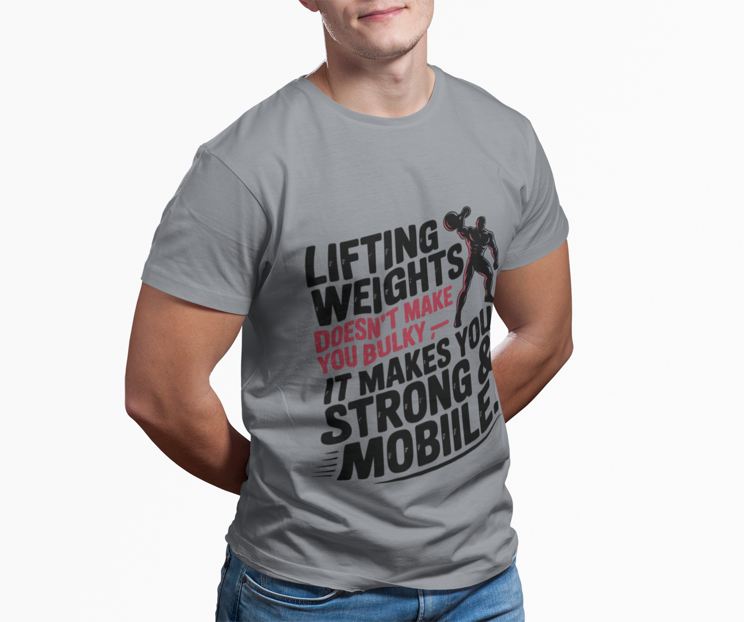 "Lifting Weights" Performance Workout T-Shirt | Gym Wear, Athleisure, Fitness Gift, Active Lifestyle, Exercise Apparel