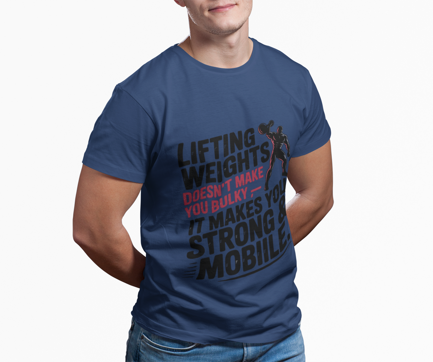 "Lifting Weights" Performance Workout T-Shirt | Gym Wear, Athleisure, Fitness Gift, Active Lifestyle, Exercise Apparel
