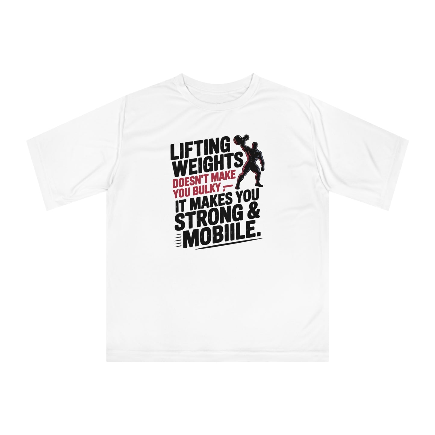 "Lifting Weights" Performance Workout T-Shirt | Gym Wear, Athleisure, Fitness Gift, Active Lifestyle, Exercise Apparel