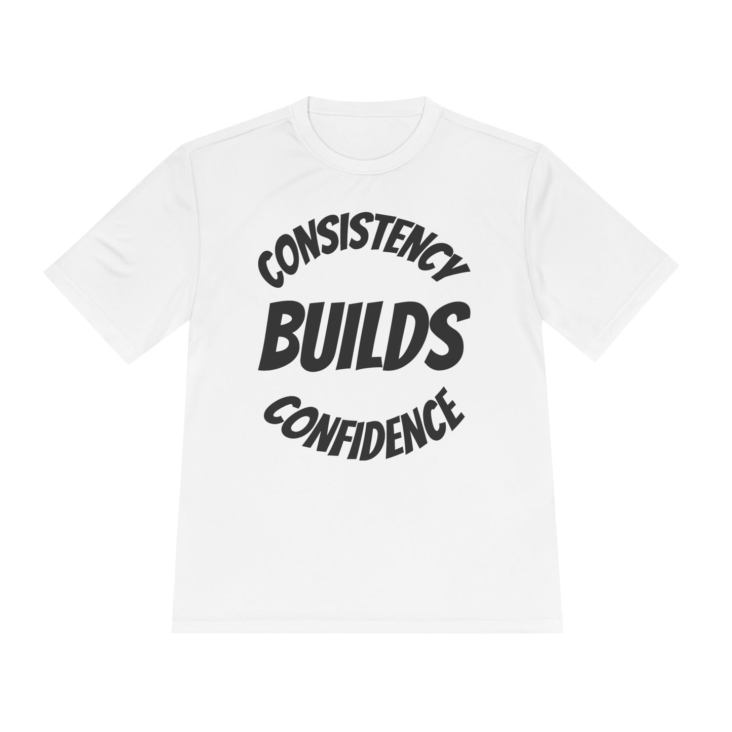 Motivational Fitness Tee - Consistency Builds Confidence, Workout Shirt, Sportswear, Activewear, Unisex Apparel - HustleHealthShop