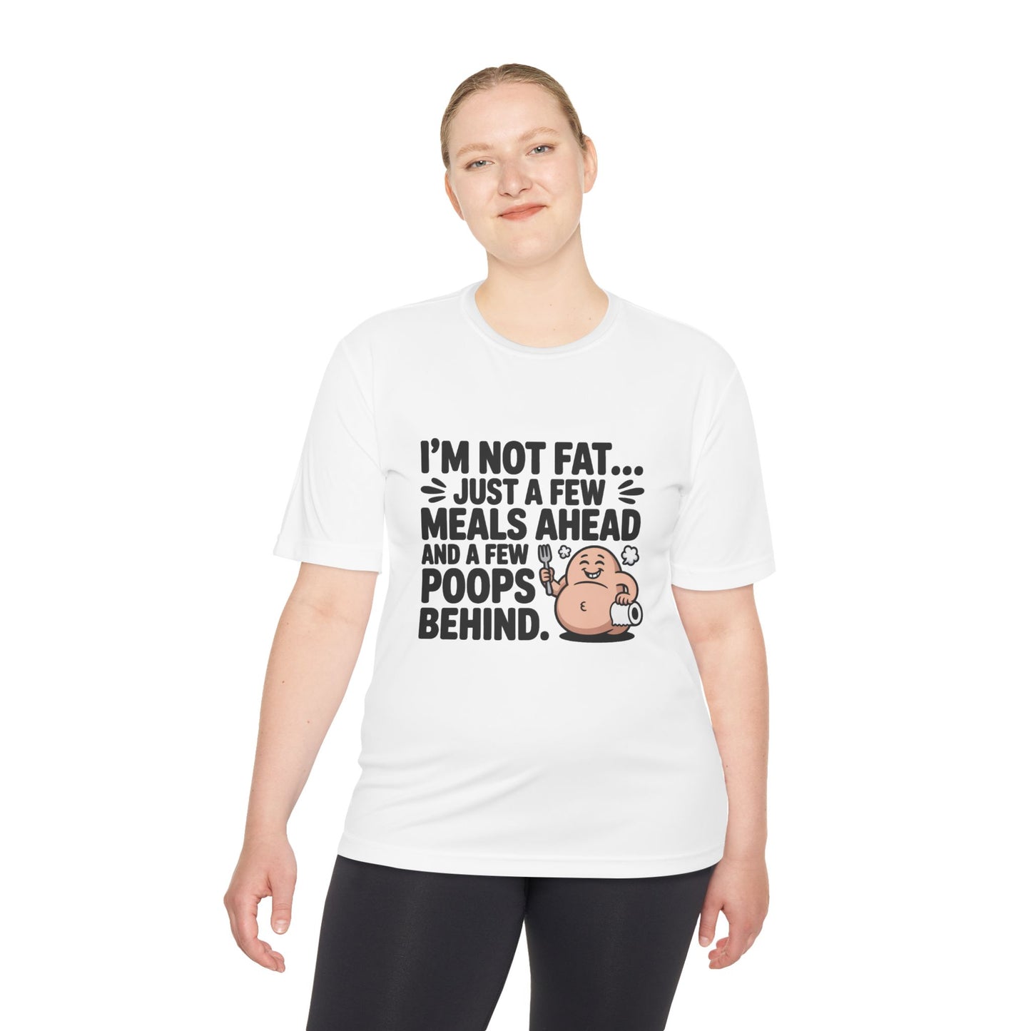 "I'M NOT FAT "Funny Moisture-Wicking Tee - Humor Shirt for Gym Goers, Gift for Fitness Lovers, Casual Wear, Workout Apparel, Comfy Activewear