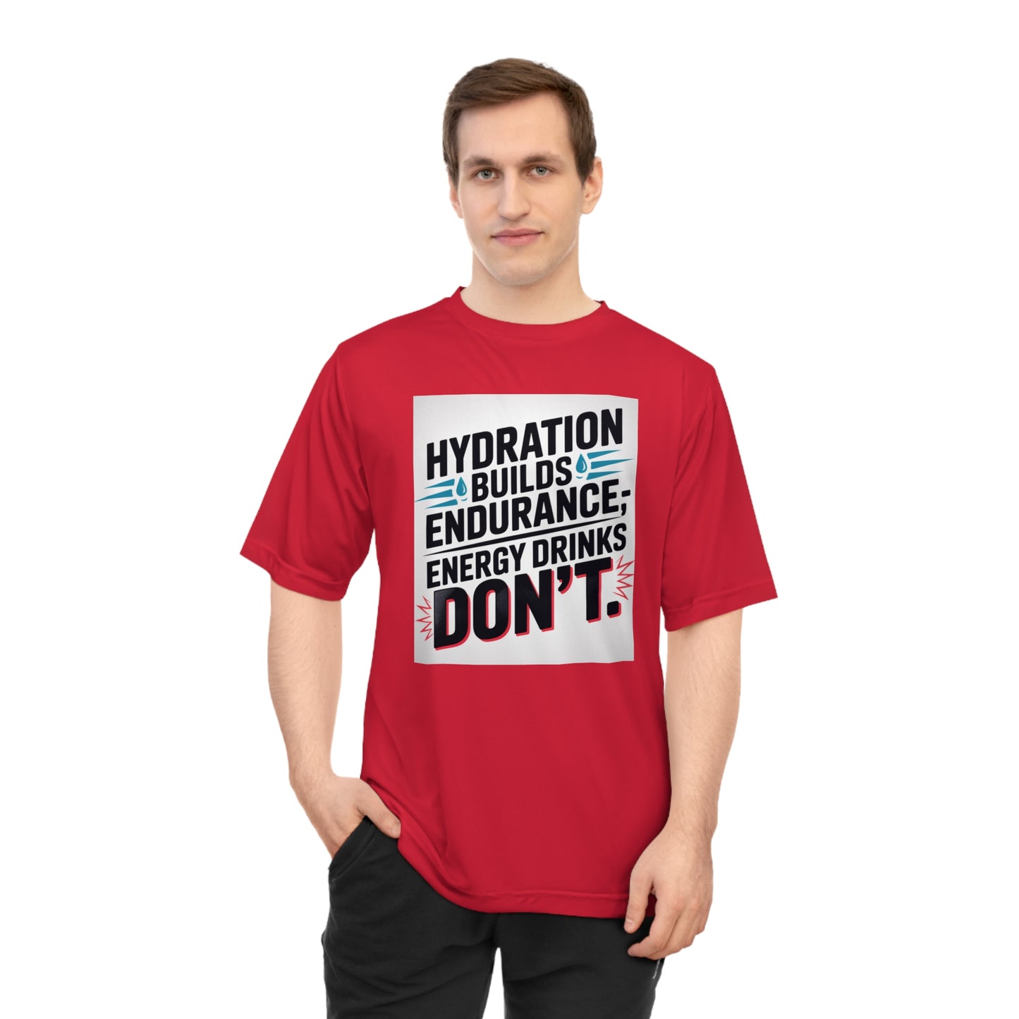 Hydration Tips Unisex Performance T-shirt, Workout Tee, Fitness Apparel, Activewear, Sports Shirt, Gym Outfit
