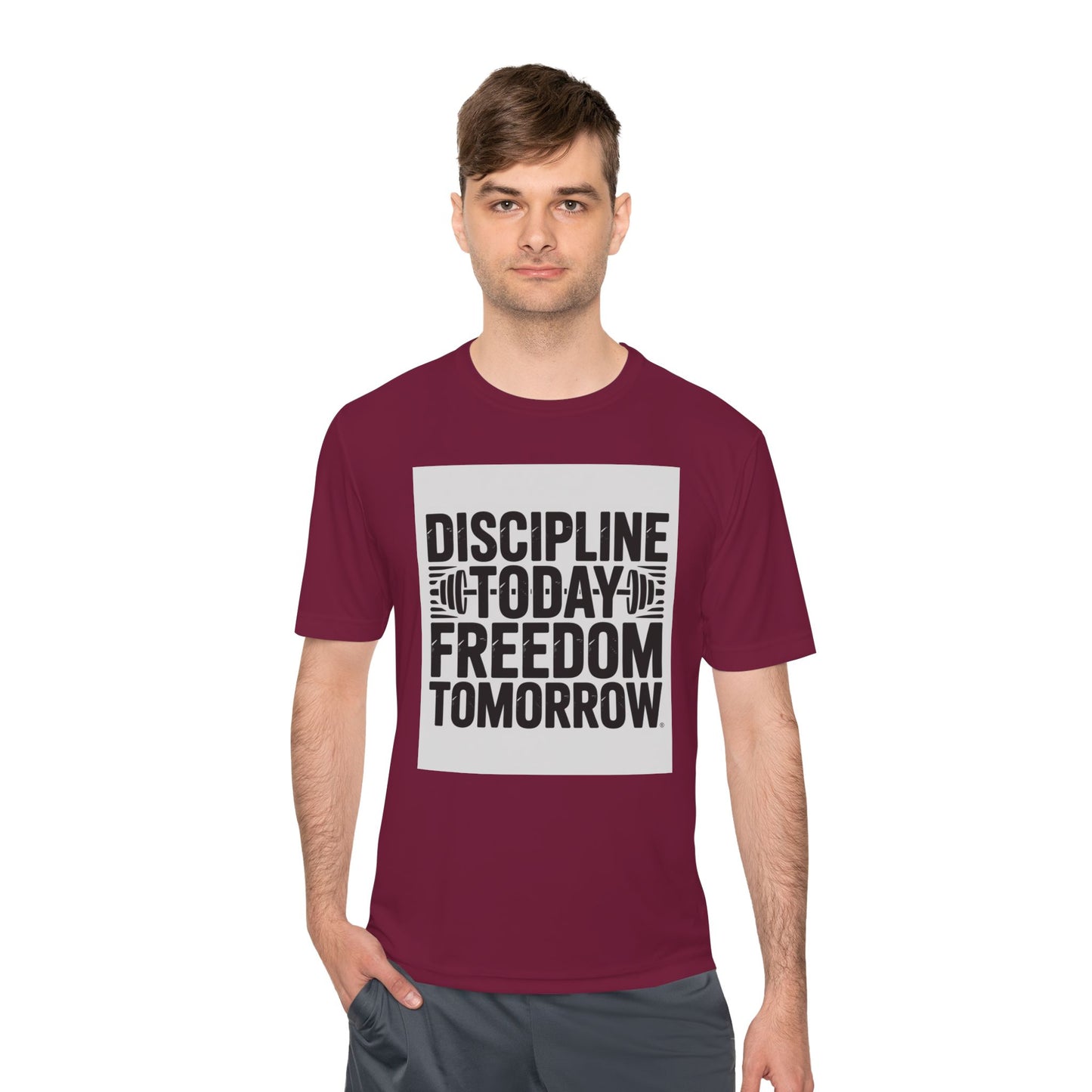 Discipline Today Freedom Tomorrow Motivational Workout Tee for Fitness Enthusiasts, Gym Wear, Inspiration Tee, Workout Top, Fitness Gift, Active Lifestyle Shirt