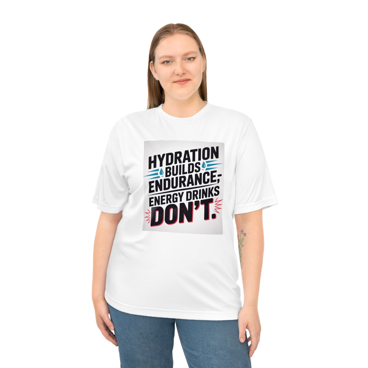 Hydration Tips Unisex Performance T-shirt, Workout Tee, Fitness Apparel, Activewear, Sports Shirt, Gym Outfit
