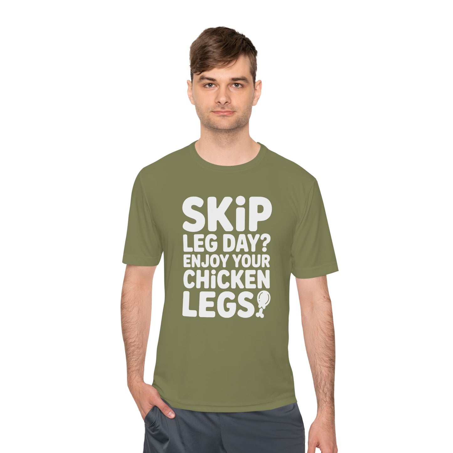 Skip Leg Day? Funny Unisex Tee, Workout Humor Shirt, Fitness Gift, Gym Apparel, Moisture Wicking T-Shirt for Fitness Lovers