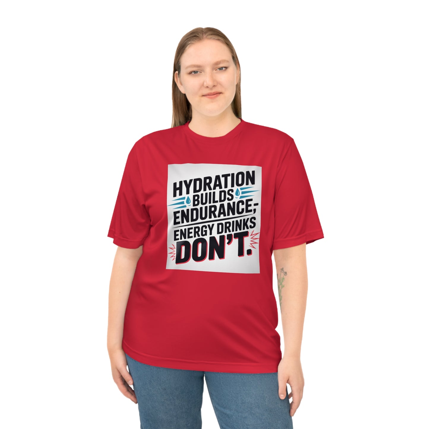 Hydration Tips Unisex Performance T-shirt, Workout Tee, Fitness Apparel, Activewear, Sports Shirt, Gym Outfit