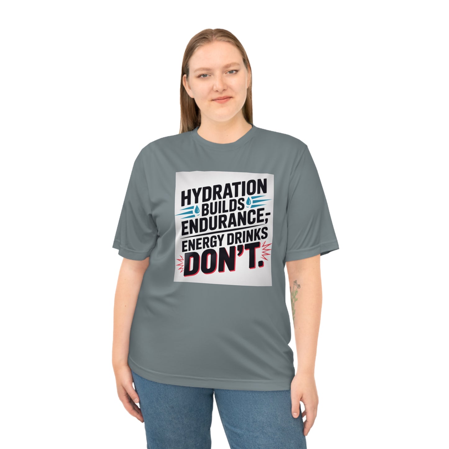 Hydration Tips Unisex Performance T-shirt, Workout Tee, Fitness Apparel, Activewear, Sports Shirt, Gym Outfit