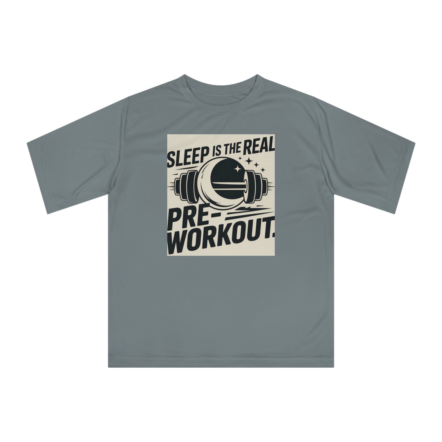 Sleep is The Real Pre-Workout with Background Unisex Zone Performance T-shirt - HustleHealthShop