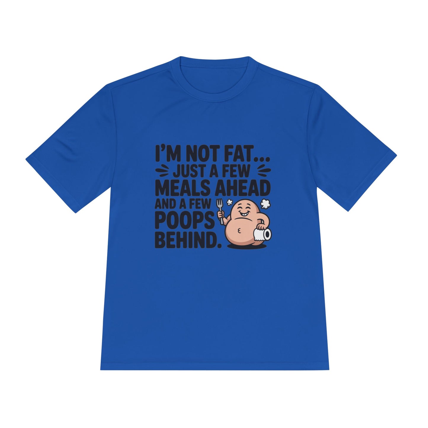 "I'M NOT FAT "Funny Moisture-Wicking Tee - Humor Shirt for Gym Goers, Gift for Fitness Lovers, Casual Wear, Workout Apparel, Comfy Activewear