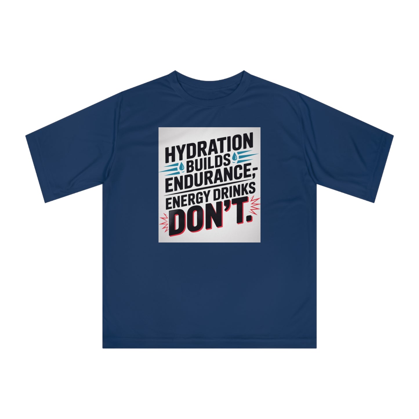 Hydration Tips Unisex Performance T-shirt, Workout Tee, Fitness Apparel, Activewear, Sports Shirt, Gym Outfit