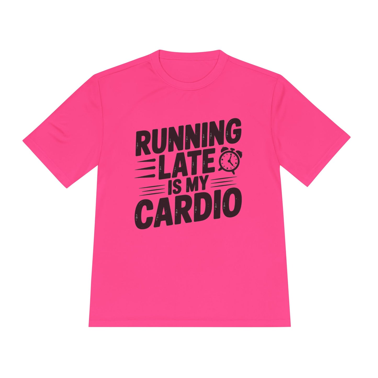 Funny Running Late Tee, Sports T-Shirt, Workout Top, Gift for Runners, Humorous Exercise Apparel
