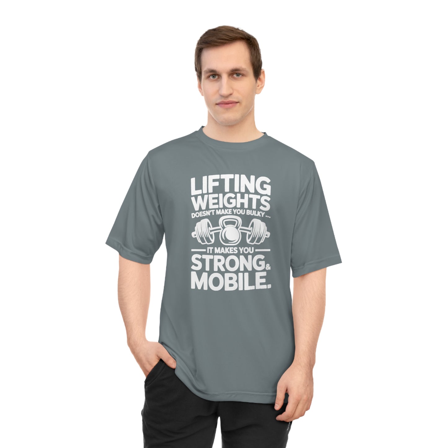 "LIFTING WEIGHTS "Unisex Performance Fitness T-shirt - Motivational Gym Wear, Workout Apparel, Gift for Gym Lovers, Lifting Tees, Active Lifestyle