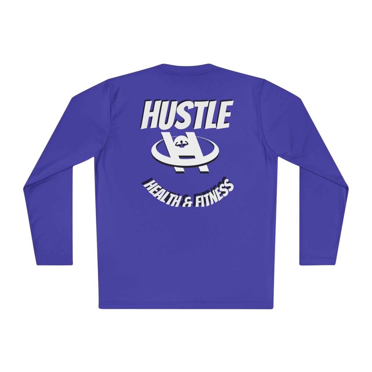 Unisex Hustle Health & Fitness Long Sleeve Tee - Fitness, Workout, Gym, Motivation, Sportswear